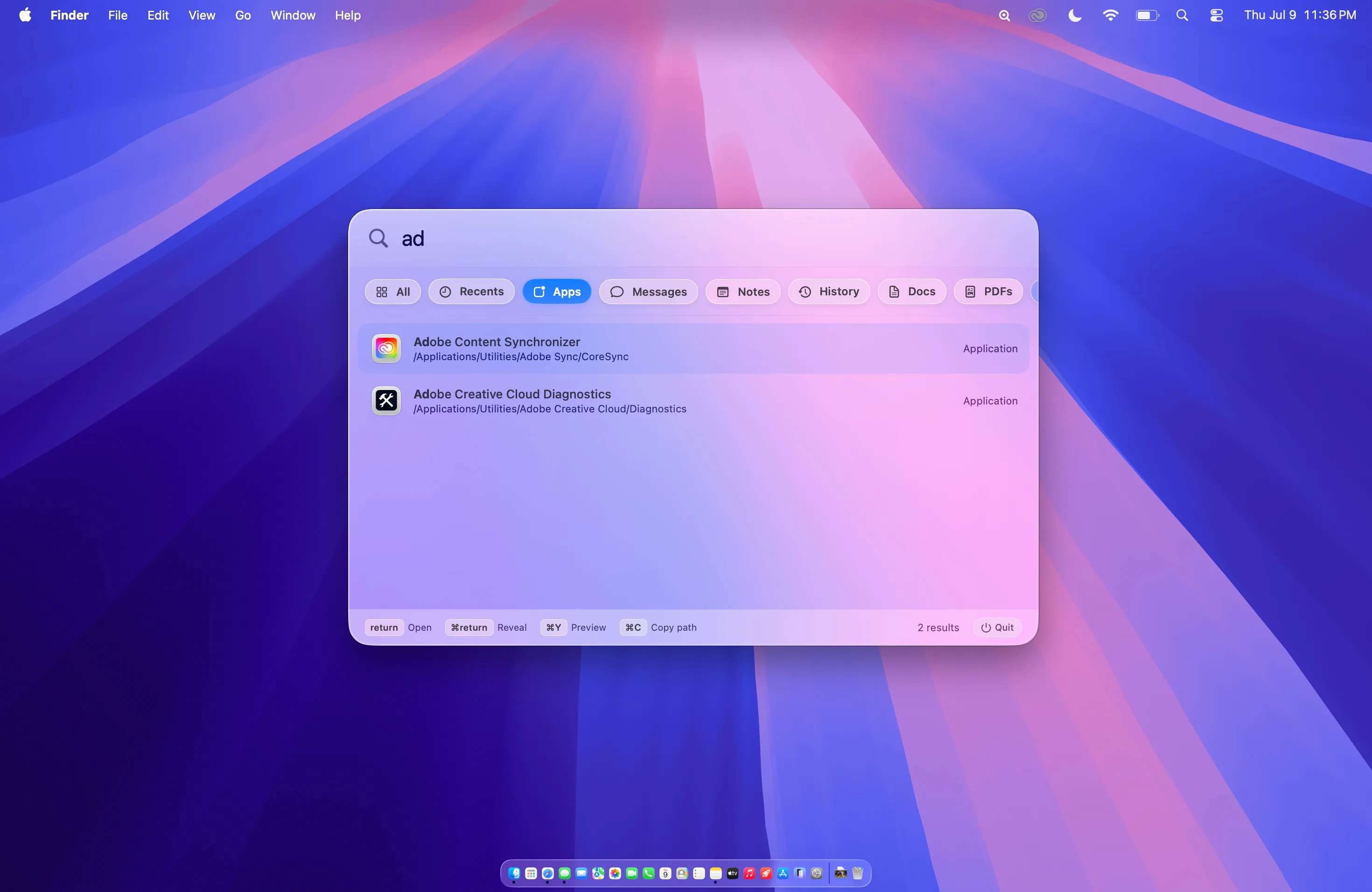 Beacon launching installed Mac apps